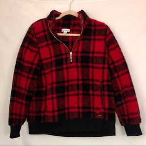 Calvin Klein plaid flannel quarter zip